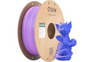 ‎ESUN eSUN Matte Dual Colour Filament, matowy filament PLA 1,75 mm, kolor bez połysku, matowa tekstura, szpula 1 kg (2,2 LBS) do drukarek 3D (Fioletowy Niebieski, 1KG)
