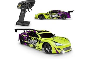 OVERMAX X-Drifty Zdalnie Sterowany Samochód RC dla Dzieci 3+, Auto do Driftu 1:16, 20 km/h, Zasięg do 80 m, napęd 4WD, 2 Baterie 500 mAh Zestaw Kół, Zestaw Przeszkód Naklejki