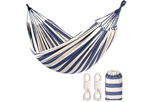 PALADIN INNOVATION Camping Hammocks for Backyard Hanging Sturdy Garden Comfortable Fabric Hammock Indoor Tree Straps Up to 616lbs Weight Capacity with Travel Bag for Camping Portable Outdoor Patio (Blue)