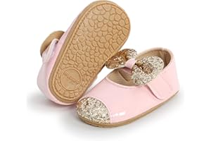 RVROVIC Baby Mädchen Mokassins Säugling Prinzessin Glitzern Premium Leichte weiche Sohle Prewalker Kleinkind Mädchen Schuhe