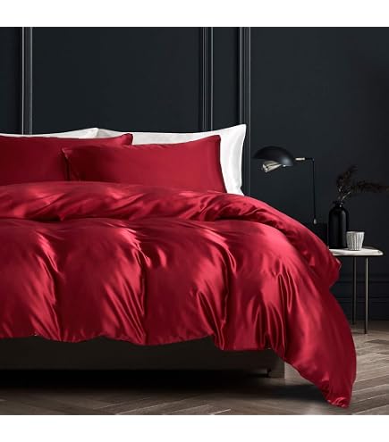 Sleepymoon Satin-Bettwäsche Set – Weich, Schrumpffrei & Pflegeleicht (Queen Size, Cremeweiß) Mit Rundumgummi-Spannbetttuch