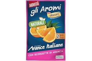 DECORÌ INGREDIENTI PREZIOSI PER DOLCI E SALATI Decorì Aroma Naturale Arancia in Polvere, Aroma Fresco, Ideale per Dolci, Creme e Piatti Etnici, Confezione da 16 g (2 bustine da 8 g)