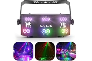 ‎LITTLEBOYNY Stroboskop Discolicht Partylicht, DMX Effektstrahler LED RGB Licht DJ Projektor Musikgesteuert DJ Disco Lichter Für KTV Familientreffen Hochzeit Geburtstag Halloween Adventskalender