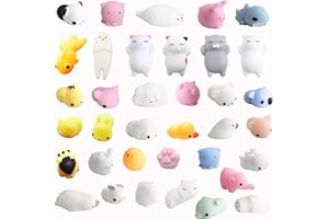 MONQI Amaza 36 pezzi Squishy Kawaii Piccolo Animali Anti Stress Liever Giocattolo (multicolore)