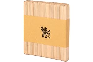 H&S Lollipop Natural Sticks Wood Lolly Pop Sticks - Wooden Popsicle Craft Sticks - Jumbo Lollipop Sticks - Lolly Sticks for Craft - Wooden Craft Sticks - Lolly Pop Sticks Wooden - Ice Cream Sticks