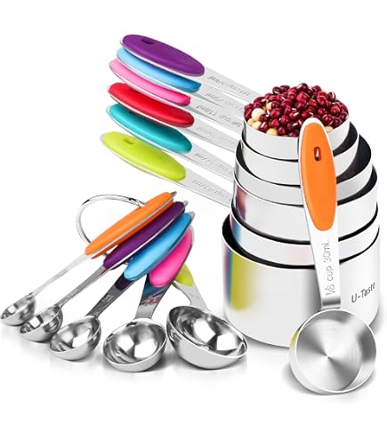 Set Misurini Da Cucina Farberware Professional – 5 Pezzi In Plastica Con Cucchiaino Da Caffè – Lavabili In Lavastoviglie