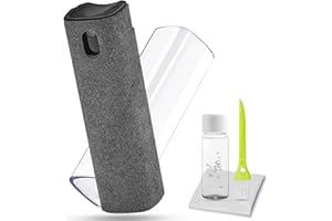 Detergente Schermo Touchscreen Mist Spray, DauMeiQH Kit Pulizia Telefono con Panno per iPhone, iPad, Computer, Laptop, Tablet, MacBook Pro, PC, Monitor, TV, Schermi LCD, Occhiali - Grigio
