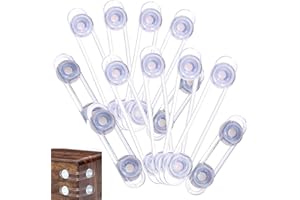 AINOLAN Loquets de Sécurité pour Bébé, Bloc Placard Bebe (12 Pièces) Multifonction Serrure Adhésive de Sécurité pour Bébé et Enfants Sur Placard,Tiroirs, Fours, Réfrigérateurs