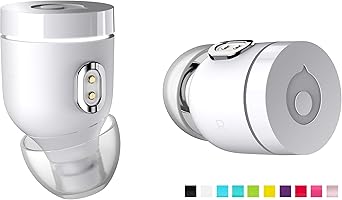 crazybaby Air (NANO) True Wireless Bluetooth Earbuds with charging capsule, Bluetooth 5.0 ready, with all day battery life and Microphone, White.