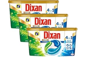 Dixan Discs Classic, Detersivo Lavatrice Predosato In Capsule, profumazione Classica, confezione da 3 x 36 Lavaggi