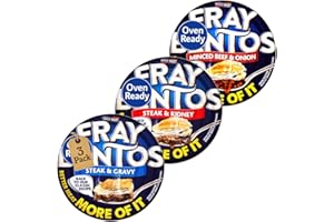 ASOKOBOX Classic Meat Pie Variety 3 Pack Bundle - with Fray Bentos Steak & Gravy, Mince Beef & Onion, and Steak & Kidney - Delicious and Easy to Bake (3 x 425g)