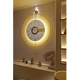 MetaQuartz Aksesuar (YENİ SARKA&Ccedil;) Elit Three Exculisive (PİLLİ LED) (B&Uuml;Y&Uuml;K BOY), Metal (MOBİLYA) Duvar Saati gold beyaz 75 x 
