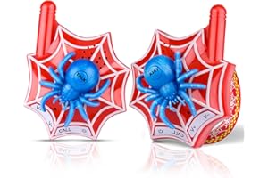 Own1one Spider Walkie Talkies for Kids, 3 Channel Kids Long Range Walkie Talkies Spider Outdoor Toys Birthday Presents for 3-12 Year Olds Boys Spider Toys for 3 4 5 6 Year Old Boys Girls Gifts