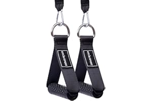 KYLIN SPORT Exercise Resistance Bands Handle Cable Machine Attachments Strong Nylon Webbing Resistance Bands Handles Grips Fitness Strap Stirrup