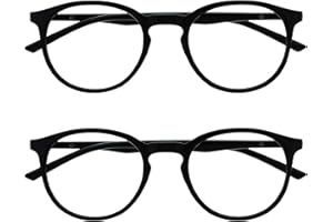 OPULIZE Met 2 Pacco Blocco Luce Blu Occhiali Computer Gioco Nero Uomo Donna BB60-1 +0,00