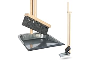 PEGGY PERFECT Stehkehrgarnitur Faule Grete aus Holz Buchenholz Stahlblechschaufel Kehrgarnitur