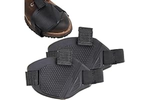 Anwangda 2 Stück Motorrad Schuhschutz, Motorrad Gangschaltung Schutz Pad, Einstellbarem Gummi Motorrad Schuhabdeckung, rutschfest & Anti-Fall(Schwarz)