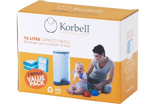 KORBELL - Boite de 3 recharges pour poubelle 15 litres