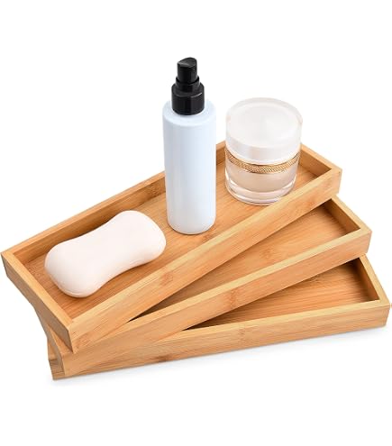 Lot De 4 Paniers Ronds En Bambou Tressé | Plateau De Service 15cm | Empilable Pour Rangement Cuisine - 6