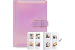 AMIMY Album Fotografico a 256 Tasche per Fujifilm Mini LiPlay 11 12 9 8+ 8 7S Fotocamera istantanea, Supporto per Polaroid Raccoglitore di fotocard per Stampante (Rosa Magico)