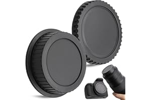 TECHZOCO Tapa Cuerpo Frontal y Tapa Trasera de Objetivo, Compatible con Canon EF/EF-S 4000D 2000D 1300D 1200D 1100D 800D 760D 750D 650D 600D 550D 500D 250D 200D, EOS 90D 80D 77D 70D,5D Mark