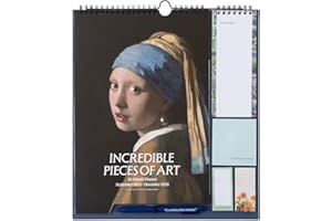 Grupo Erik Planer ścienny 2026 - William Morris Art Prezenty dla rodziny | Planer miesięczny z naklejkami, długopisem, listą zakupów, karteczkami samoprzylepnymi | kalendarz ścienny 16 miesięcy