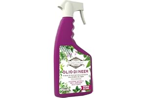 GIARDINI D'ITALIA - Olio di Neem per Piante Pronto all'Uso, Olio di Neem Spray 100% Naturale ad Azione Repellente Contro Zanzare, Pidocchi, Cocciniglia e Altri Insetti Dannosi per le Piante, 750 ml