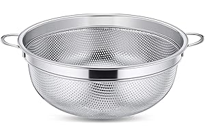 Sieb, HaWare Edelstahl Küchensieb Nudelsieb mit Griff, 20cm Mikroperforiertes Abtropfsieb Seiher zum Ablaufen & Spülen für Küche/Nudel/Gemüse/Obst/Reis, Spülmaschinenfest