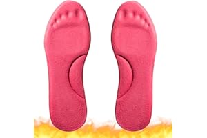 Goofort Self Heating Insoles Thermal Insoles Warm Shoe Inserts Feet Warmer Cold feet Winter Freezer Outdoor Ski Non-Chemical Electrical Heat Latex Memory Foam No-Odour Sheepskin Replacement Women Men