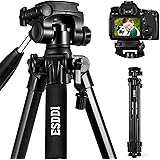 Camera Tripod ESDDI 70inches Compact Lightweight Aluminum Tripod with Phone Clip and Carry Bag for Smartphone and Dslr Canon 