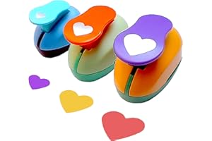 RUNFAR SHOP Stanzer Hearts 3 Pieces Motif Punch Paper Punch Motif Hole Punch Set Punch 9 mm 16 mm 25 mm for Paper DIY Scrapbook Photo Album Craft for Crafts with Paper
