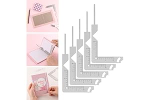 Briartw Guida per la copertina del libro, 5 pezzi/confezione 5 in 1 in acciaio inox, strumento per rilegare libri, creare copertine di libri in truciolato, semplice aggiungere un tocco personale a un