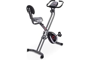 Ultrasport F-Bike, F-Rider Basics, bike trainer, exercise bike, folding exercise bike, LCD display, hand pulse sensors, adjustable resistance levels, easy to assemble, ideal for athletes and seniors