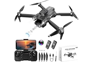 QUILTED NORTHERN Drohne mit Kamera 4K Faltbare Drohnen mit Duale Kameras Quadcopter 5G WIFI FPV Drone mit 4K HD Kamer Leichte Drones für Anfänger Erwachsene, Bürstenloser Motor,360° Flip, Klasse-C0 (2 Batterien)