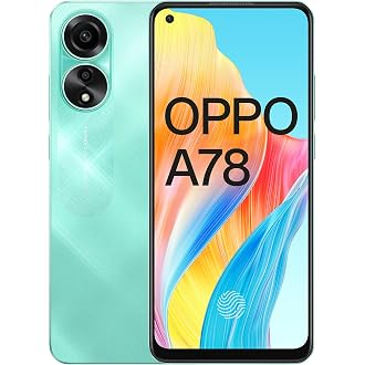 Oppo A78 (Aqua Green, 8GB RAM, 128GB Storage) | 6.4" FHD+ AMOLED 90Hz Punch Hole Display | 5000 mAh Battery and 67W SUPERVOOC with No Cost EMI/Additio