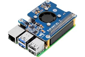 PETARMS PoE HAT for Raspberry Pi 5,802.3af/at-compliant, Power Over Ethernet HAT (F) Expansion Board 5V 4.5A for Raspberry Pi 5, with Cooling Fan and Heatsink