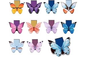 WROYGVY Magnetische lesezeichen kinder,10 stüke schmetterling lesezeichen magnetisch,lesezeichen kinder einschulung,Marker Faltbarer Seitensclip Für Schüler, Junge, Mädchen, Buchliebhaber mitbringsel