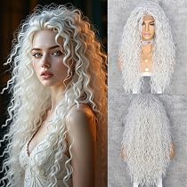 RainaHair Aschgraue Lace-Front-Perücke, 61 Cm Lang, Gerade – Synthetisch, Hitzebeständig, Mit Seitenteil
