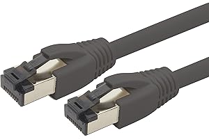 1aTTack.de 0.25m Cat 8 Cavo di rete Cat8 nero - 1 pezzo Cat.8 Lan 2000 Mhz 40 Gbit s 40GBase-T POE+ cavo Patch Ethernet LSZH - 1 x 0,25 metro nero