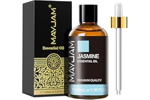 MAYJAM Olio Essenziale Di Gelsomino 100ml, Olio Di Gelsomino Per Diffusori, Umidificatori, Fai Da Te, Casa, Guardaroba