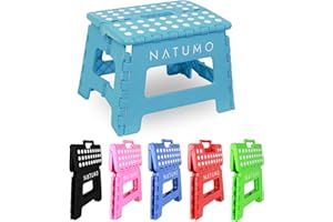 NATUMO® - Sgabello pieghevole di alta qualità, portata 150 kg, per cucina, bagno, giardino, per bambini e adulti