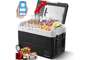 AAOBOSI Frigo Auto 45 L, Frigorifero portatile con controllo APP Frigorifero per auto -20℃-20℃, 12/24 V CC e 100/240 V CA Frigo portatile per auto, campeggio, camion, camper e uso domestico