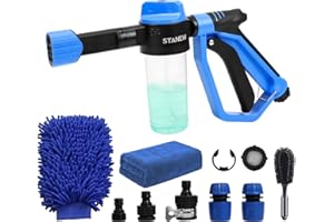 STANEW Multifunktionale Auto Wasserpistole,Niedriger Druck Reinigung Schaum Pistole,Schaum Waschpistole für Auto, Haus, Garten，und 2 Arten von Autowaschtüchern
