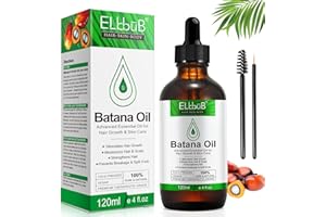 ELBBUB Batana olejek do włosów – organiczny olejek do włosów do wzrostu i naprawy suchych, uszkodzonych włosów, olejek pielęgnacyjny do twarzy i ciała