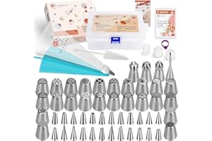 Wenburg Lot de 100 douilles à douille avec douilles - En acier inoxydable - Pour les pâtissiers amateurs ambitieux - Utilisation polyvalente