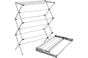 Honey-Can-Do överdimensionerad hopfällbar torkställning för kläder, legerat stål, silver, 22,7 kg