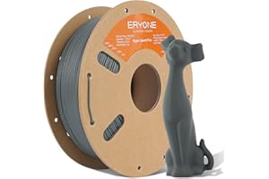 ‎ERYONE ERYONE High Speed PLA Filament 1.75mm +/- 0.03mm, 3D Printing Filament, 30-600mm/s Hyper Speed PLA Filament, 1kg (2.2LBS)/Spool, Grey