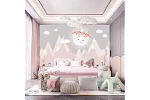 Naturempress Papier Peint Panoramique Chambre De Fille De Dessin Animé Papier Peint Intissé 3D Tapisserie Poster Decoration Murale Chambre Salon