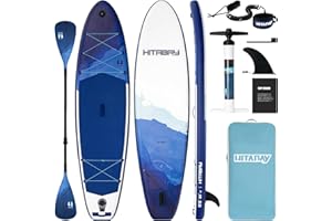 HITABAY Tavola SUP Gonfiabile con Accessori Completi, Tavola da Paddle Surf Gonfiabile 320 x 81 x 15 cm, Capacità di Carico Massima 150kg, Unisex-Adulto Stand Up Paddle Board