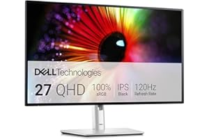 Dell U2724D UltraSharp 27" QHD (2560x1440) Écran PC, 120Hz, IPS Black, 5ms, 98% DCI-P3, 2X USB-C, 2X DisplayPort, HDMI, 3X USB, Garantie 3 Ans, Argent